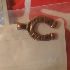 Bronze horse shoe charm for jewelry making hand crafted artisan work!